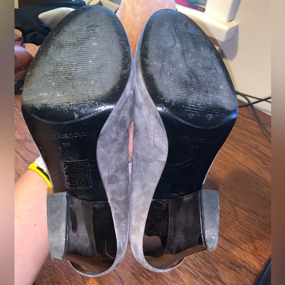 Grey suede Enzo Angiolini pumps sz 8 - Picture 4 of 4